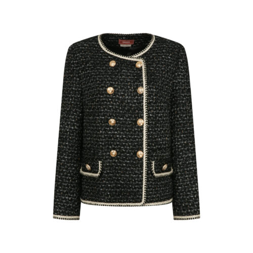 #24 Mayfair Shiny Black Tweed Jacket
