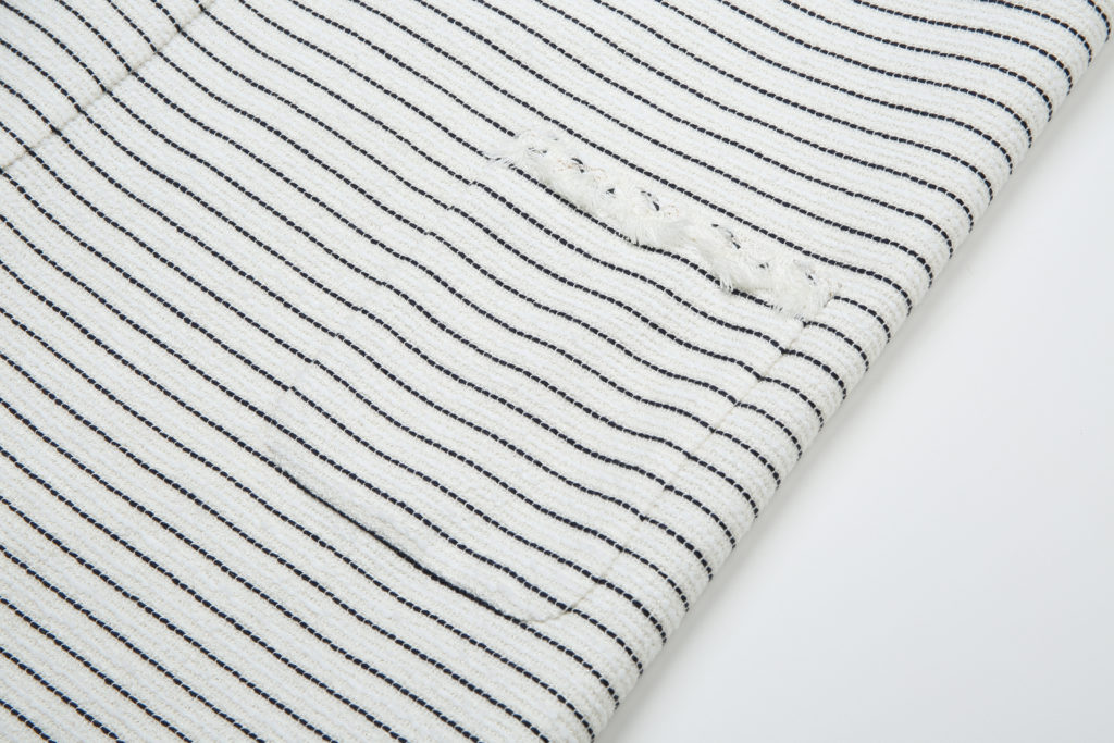#26.1 Jane Summer Tweed Dress (B / W Stripe Tweed )