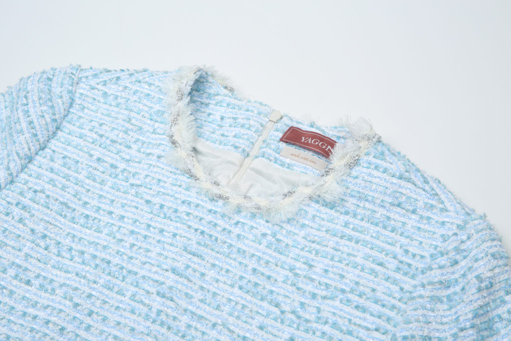 #26 Jane Summer Tweed Dress (Blue Tweed)