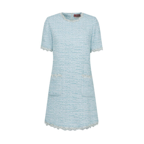 #26 Jane Summer Tweed Dress (Blue Tweed)