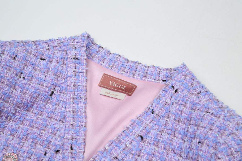 #27.1 Shiny Lavender Tweed Vest [+Sleeves/ 소매추가]