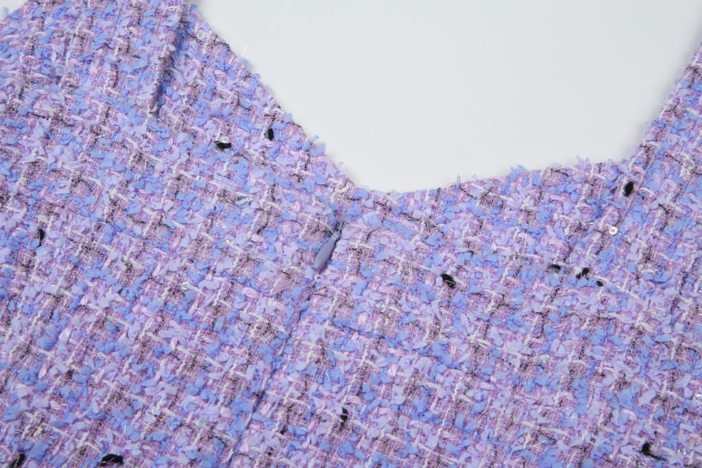 #27.2 Shiny Lavender Tweed Dress