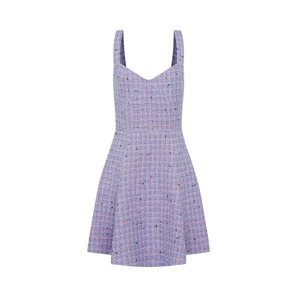 #27.2 Shiny Lavender Tweed Dress