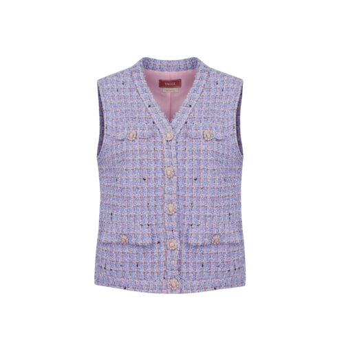 #27 Shiny Lavender Tweed Vest