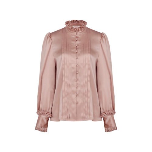 #30 Jeanne Silk Blouse (Pink Beige)