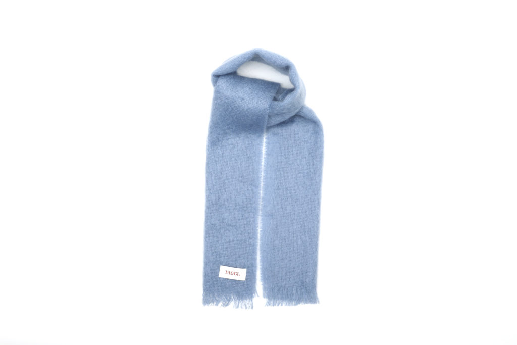 #36.1 Luxury British Mohair Scarf (Baby Blue)