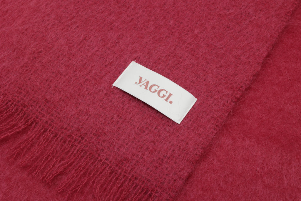 #36 Luxury British Mohair Scarf (Dark Rose Pink)