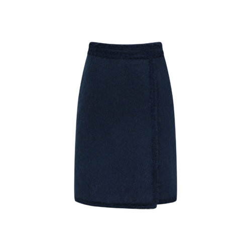 #37.1 British Mohair Skirt (Dark Navy)
