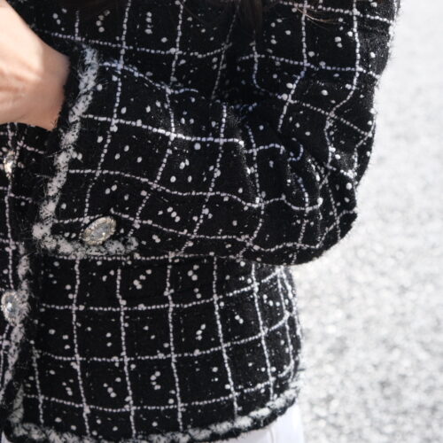 #43 Mayfair Shiny B/W Sailor Tweed Jacket