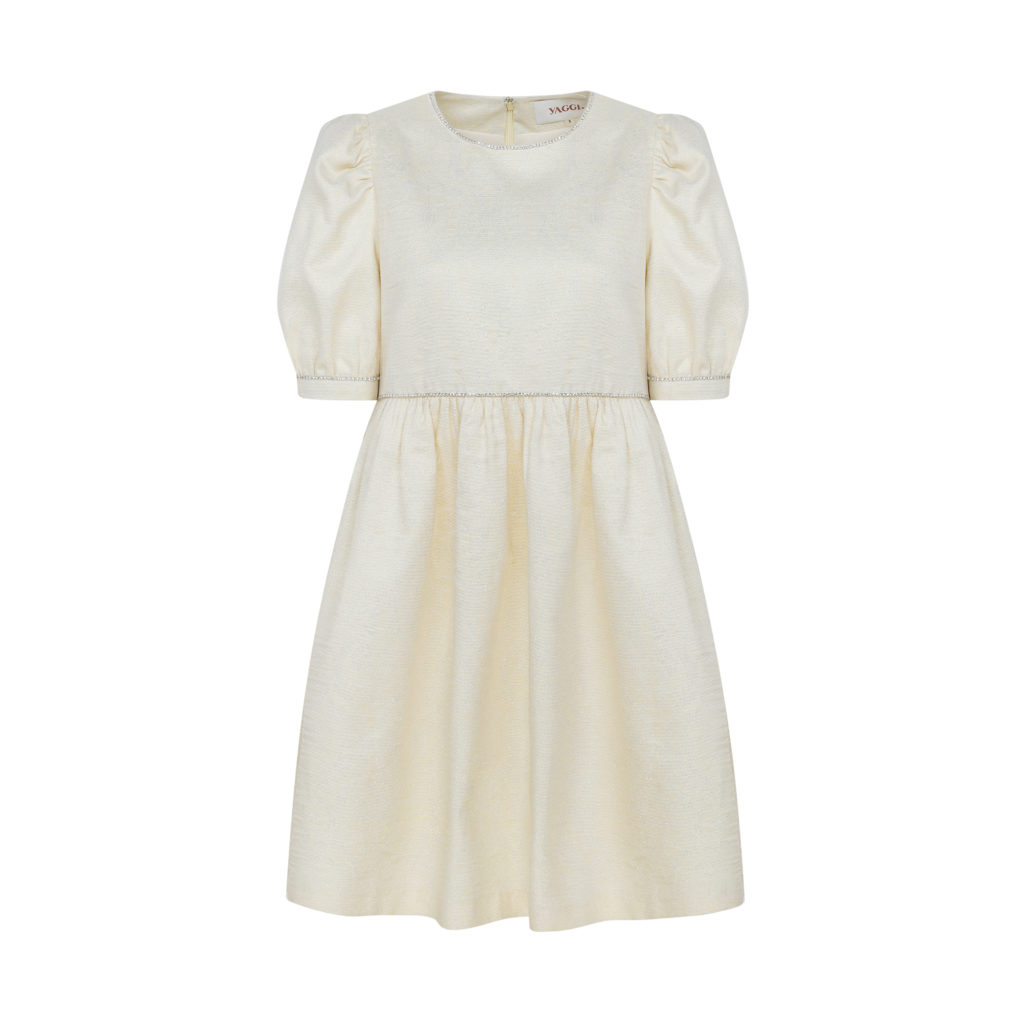 #46 French Jacquard Balloon Dress