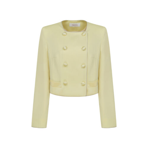 #48 Square Neck Double Breasted Jacket (Butter)