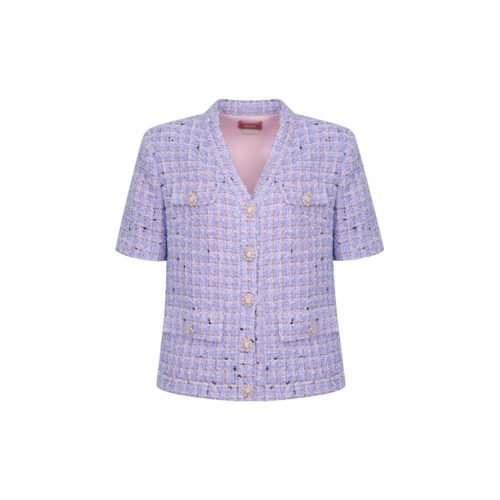 #51 Shiny Lavender Tweed Jacket