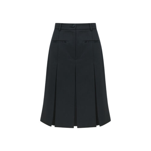 #54 Lily’s Black Wool Pleated Skirt