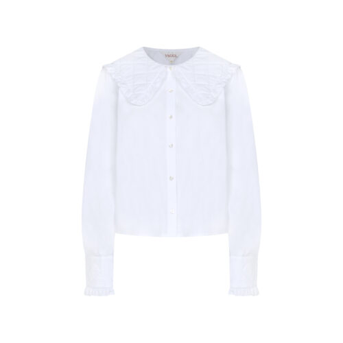 #53 Premium Quilted Collar Blouse