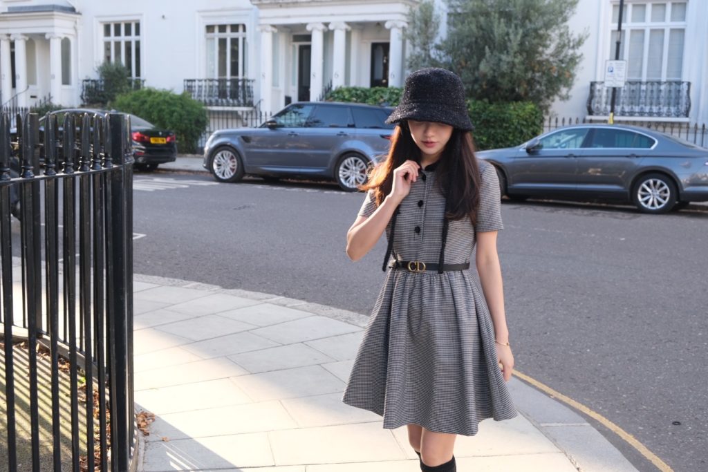 #57 London Check Wool Dress