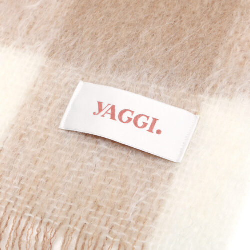 Alternative view of #60 Luxury British Mohair Scarf (Beige Check)