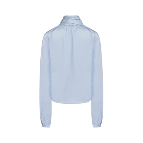 Alternative view of #58.1 Victoria Cotton Bow Blouse (Sky Blue)