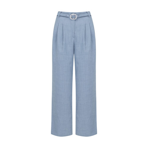 #62 Pearly Wool Trousers (Grey Blue)