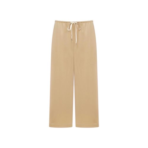#65.2 Chelsea Satin Silk Trousers (Gold Beige)