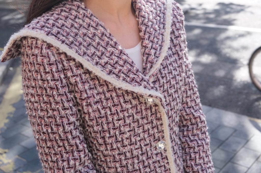 #64 Snowball Pink Sailor Tweed Jacket