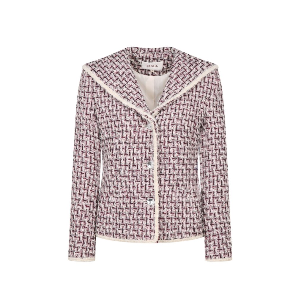 #64 Snowball Pink Sailor Tweed Jacket