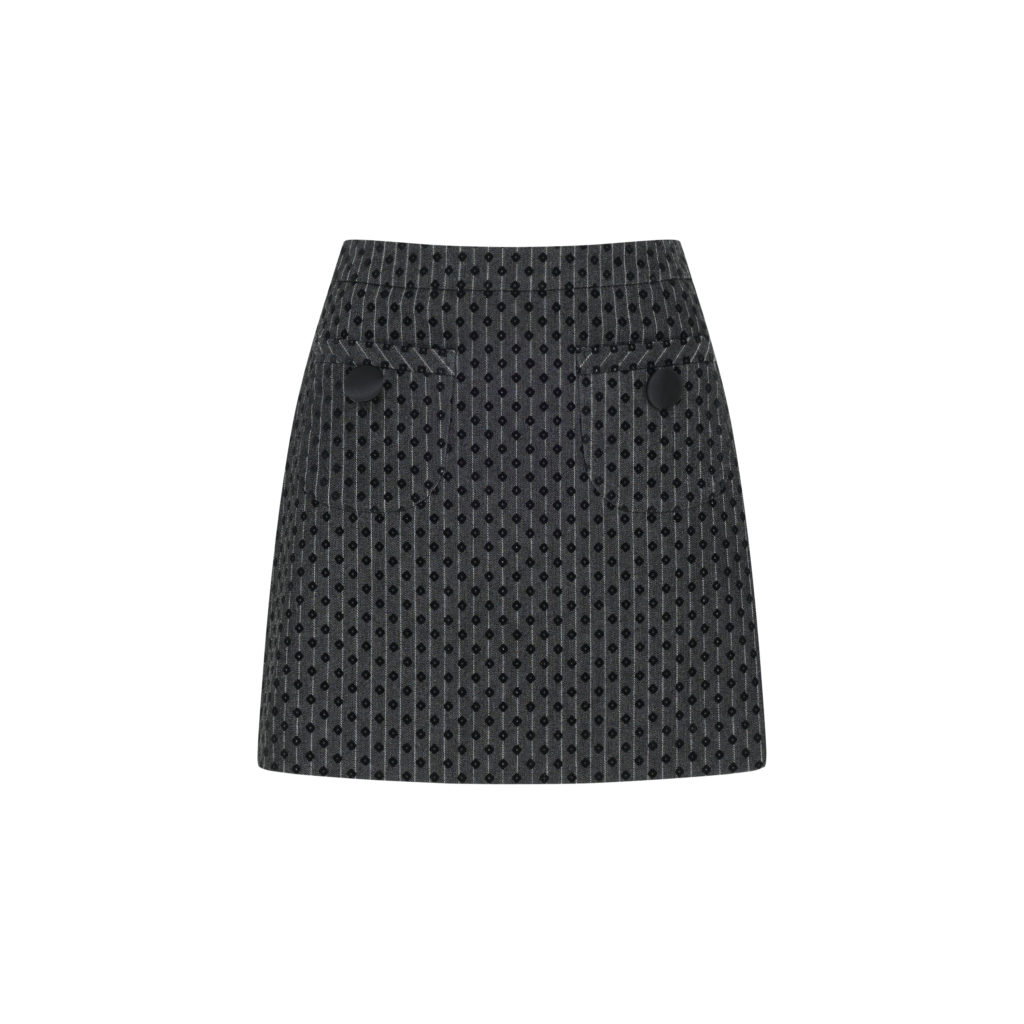 #66 Flower Denim Skirt (Set-Up 5% off)