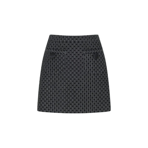#66 Flower Denim Skirt (Set-Up 5% off)