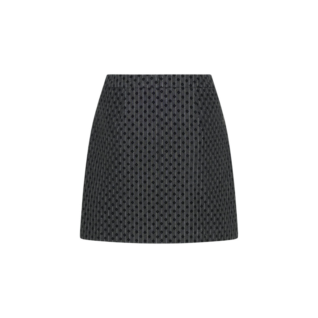 #66 Flower Denim Skirt (Set-Up 5% off)