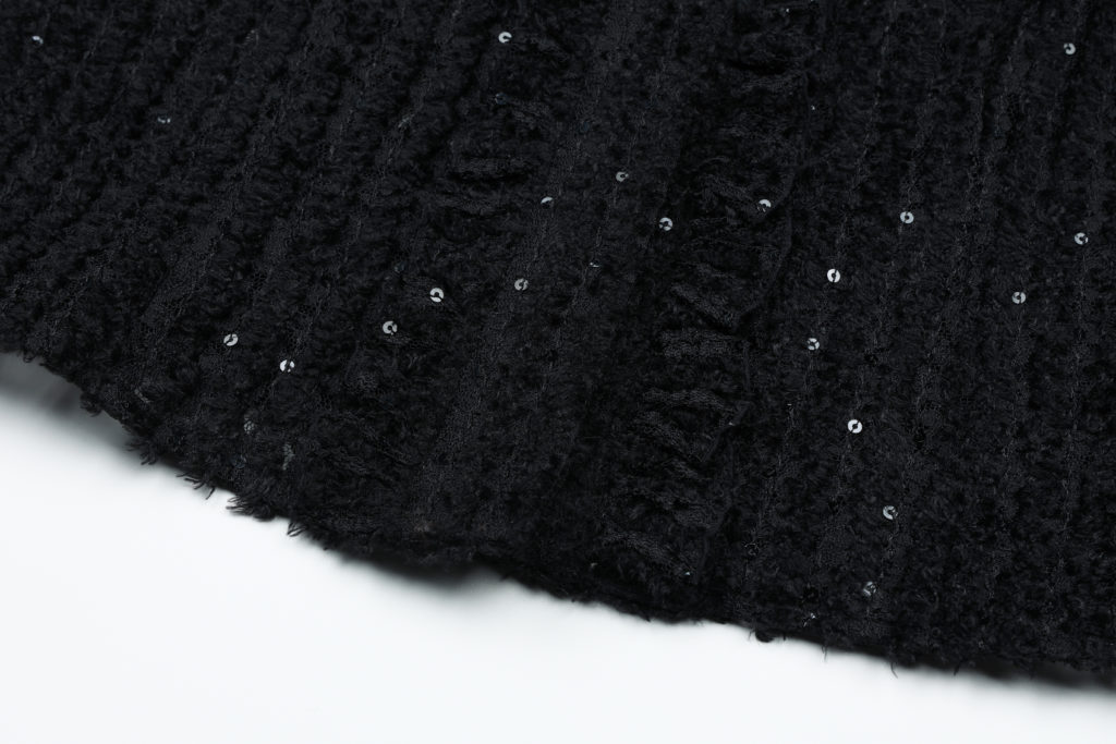 #116.1 Black Sequin Lace Blouse (바로배송)