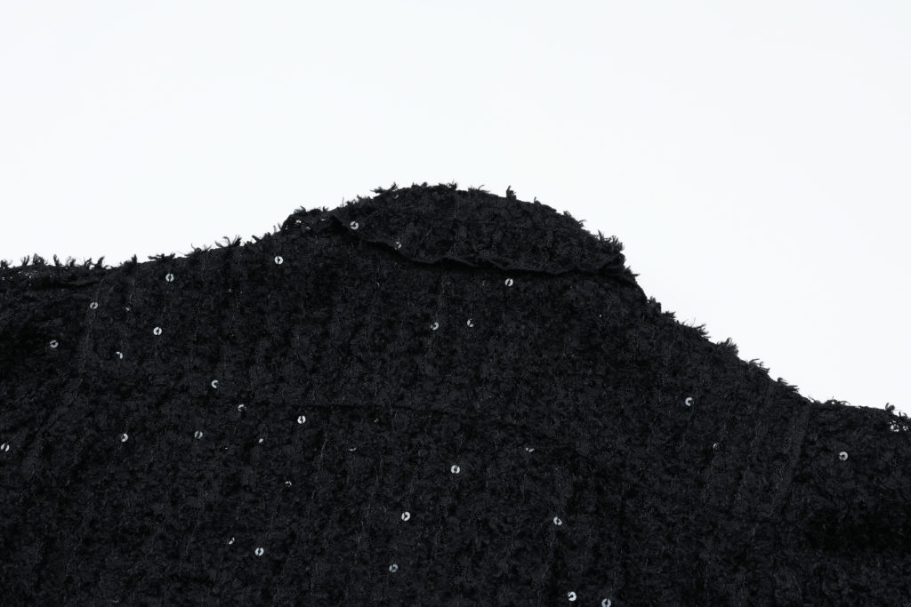 #116.1 Black Sequin Lace Blouse (바로배송)