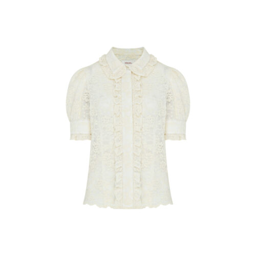 #68.1 Japanese Flower Lace Blouse