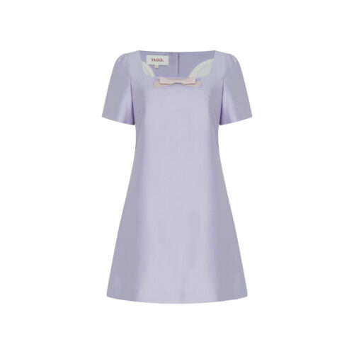 #70.1 Petite Silk Button Dress (Lavender)