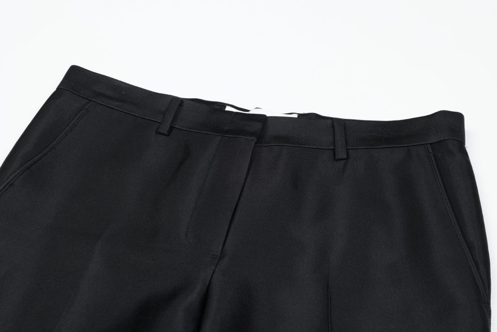 #69.1 Hepburn Mikado Silk Trousers (Black)