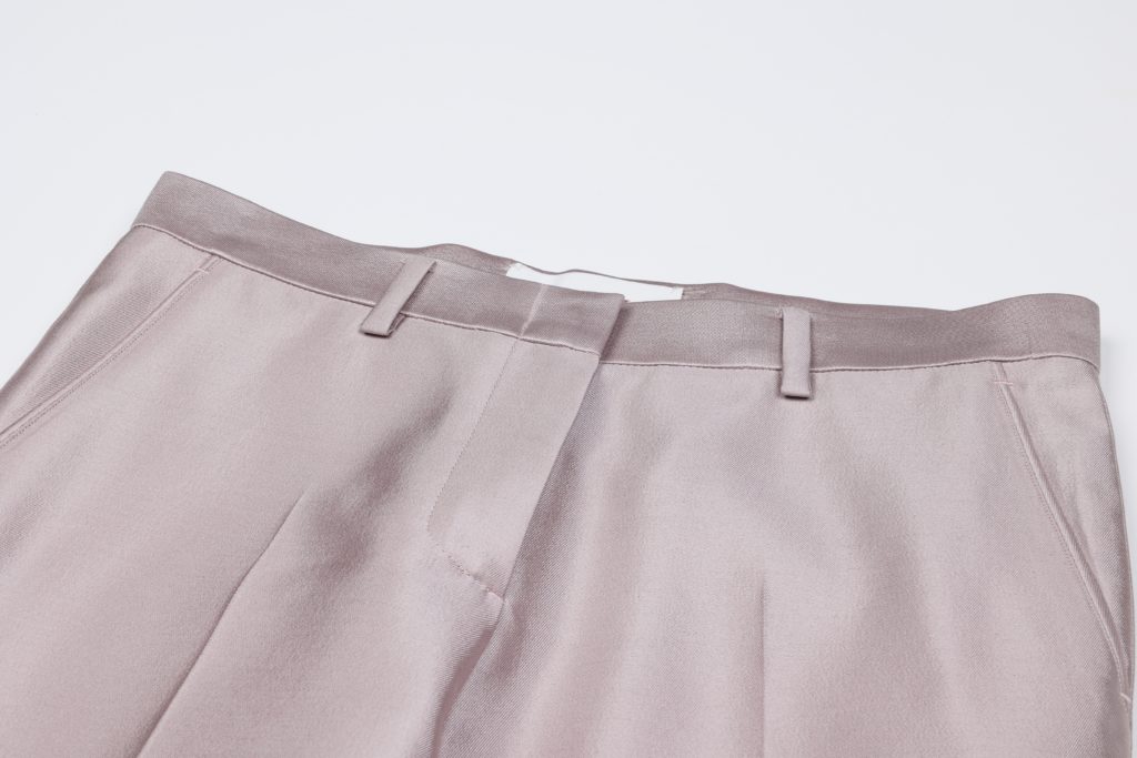 #69 Hepburn Mikado Silk Trousers (Pink Pearl)