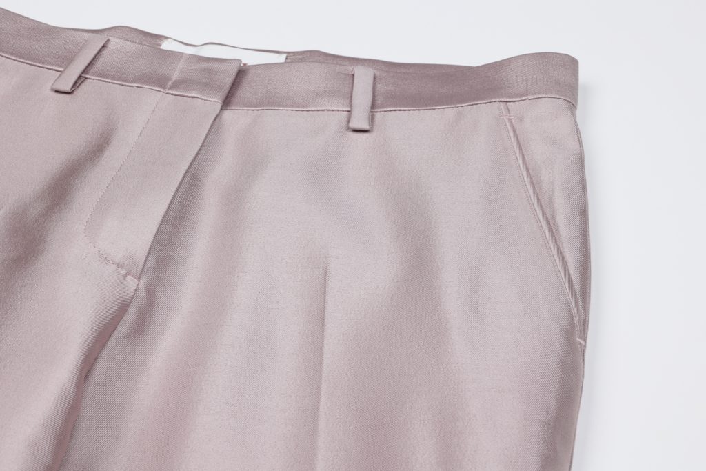 #69 Hepburn Mikado Silk Trousers (Pink Pearl)