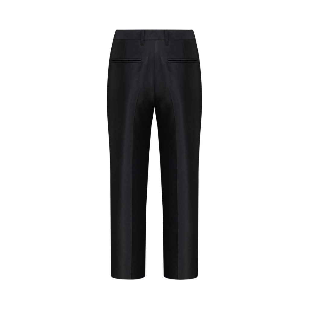 #69.1 Hepburn Mikado Silk Trousers (Black)