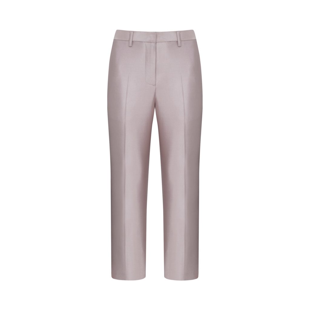 #69 Hepburn Mikado Silk Trousers (Pink Pearl)