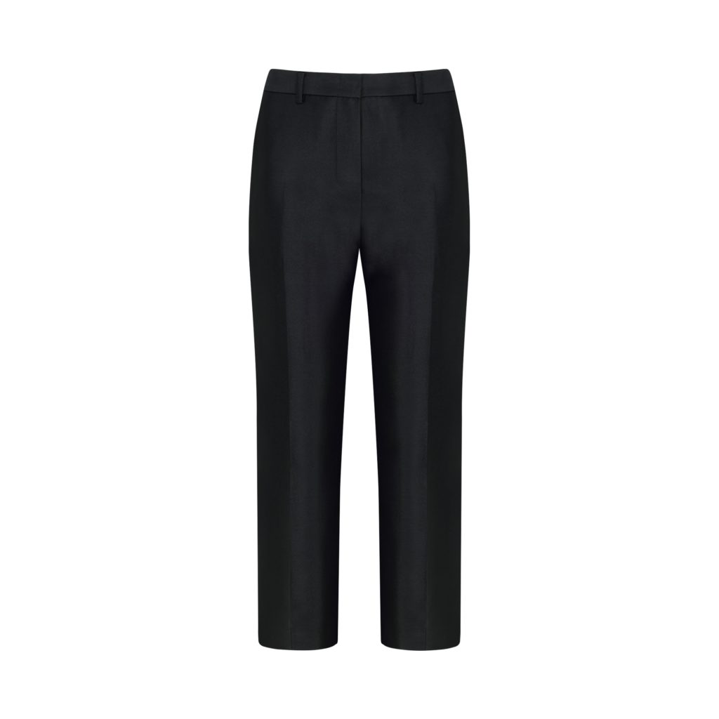 #69.1 Hepburn Mikado Silk Trousers (Black)