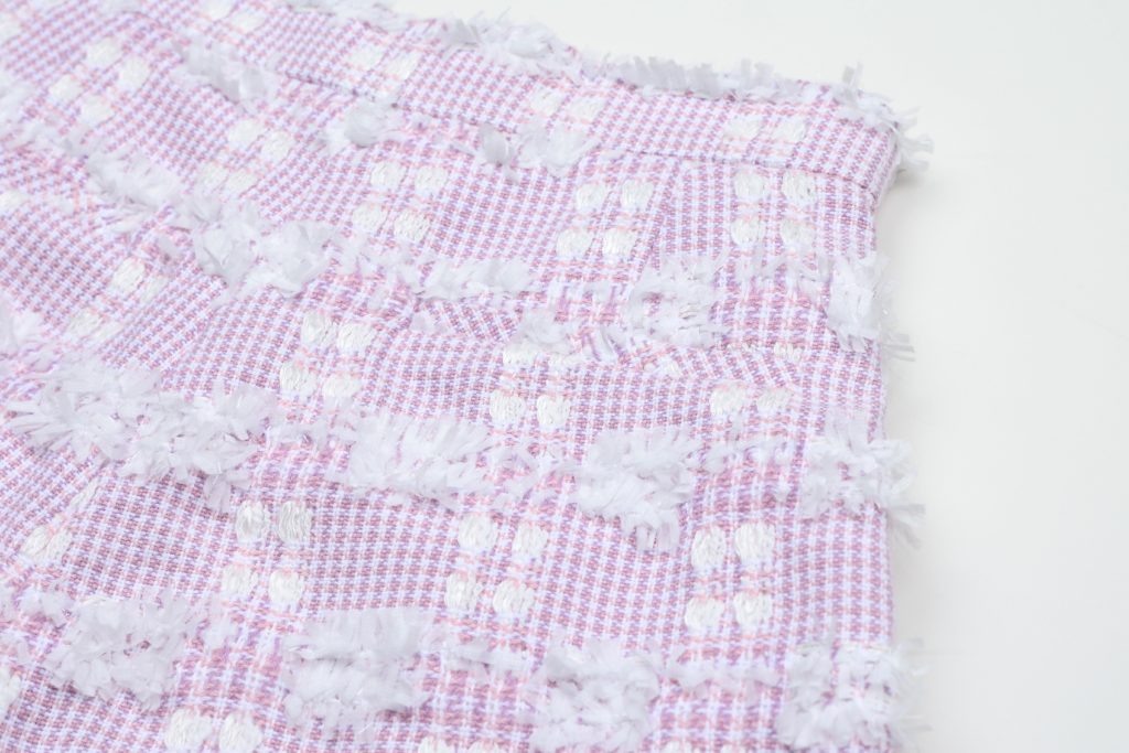 #72.1 Pink Houndstooth Sailor Tweed Shorts ( Set-Up 5% Off)