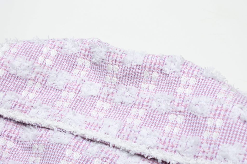 #72 Pink Houndstooth Sailor Tweed Jacket ( Set-Up 5% Off)