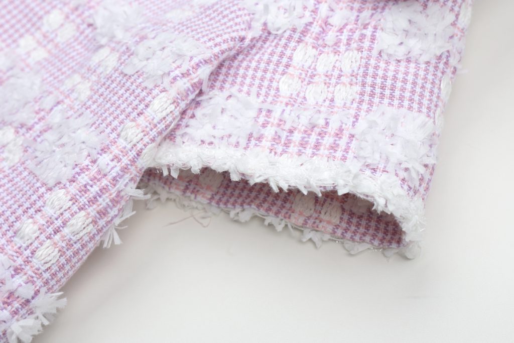 #72 Pink Houndstooth Sailor Tweed Jacket ( Set-Up 5% Off)
