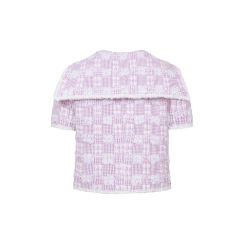Alternative view of #72 Pink Houndstooth Sailor Tweed Jacket ( Set-Up 5% Off)