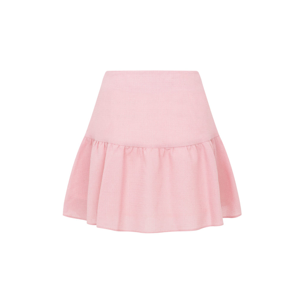 #73.1 Holiday Frill Skirt (Pink)