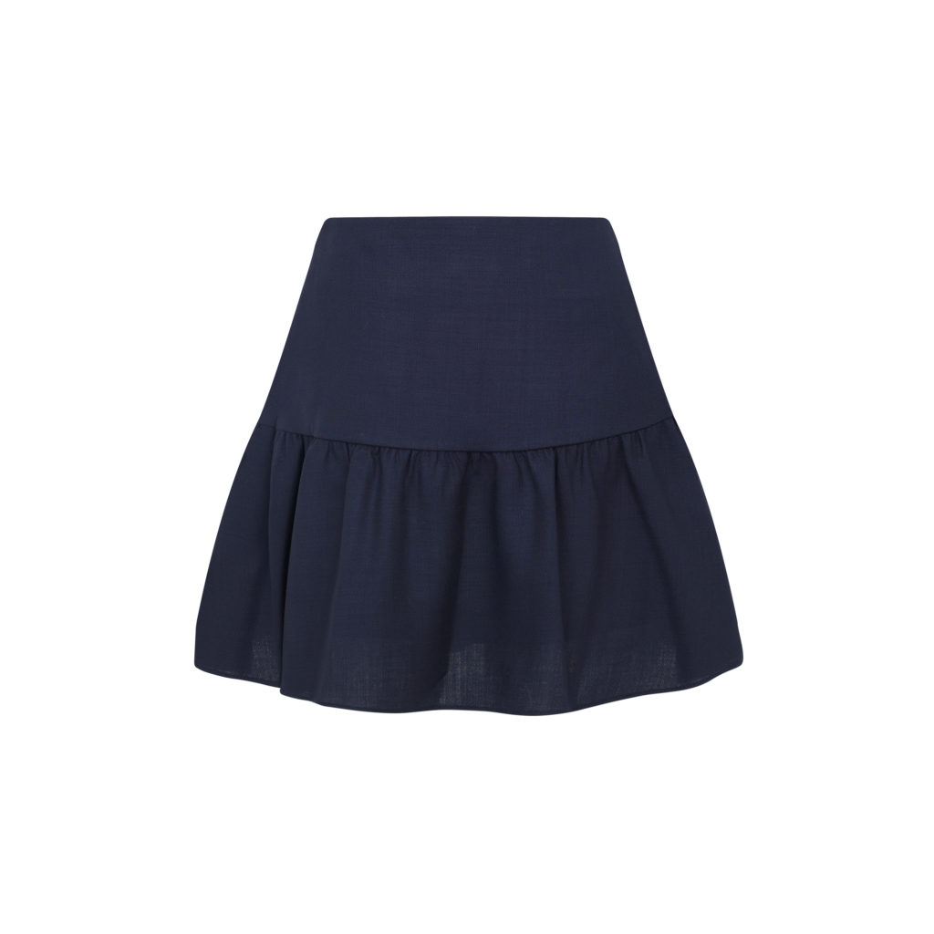 #73 Holiday Frill Skirt (Deep Navy)