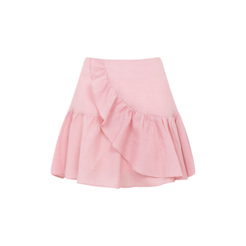 #73.1 Holiday Frill Skirt (Pink)