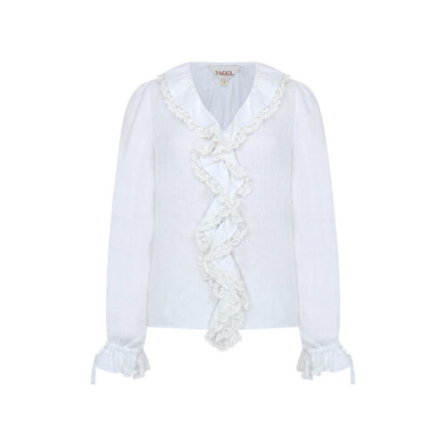 #75 Poet's Cotton Linen Blouse
