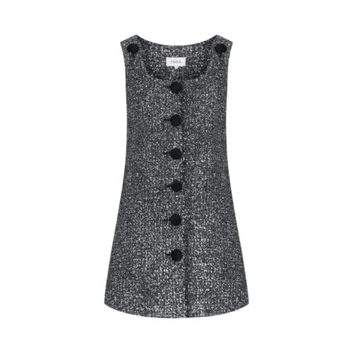 #85.1 Black Diamond Tweed Dress (기장추가 5cm)