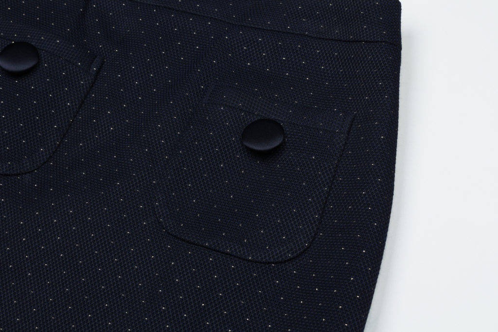 #87.1 French Gold Dot Jacquard Skirt