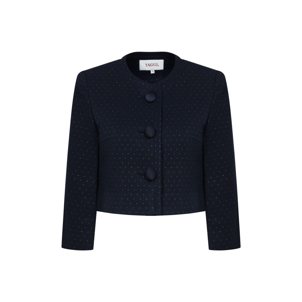 #87 French Gold Dot Jacquard Jacket