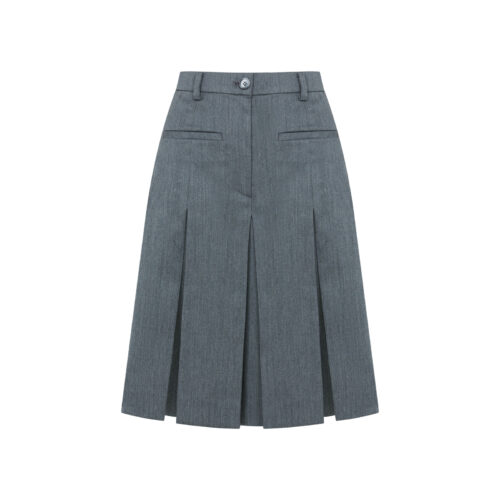 #89 Lily’s Grey Wool Pleated Skirt
